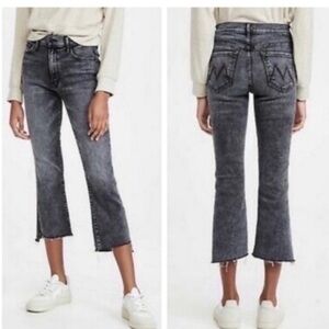 Mother Jeans The Insider Crop Ankle Fray in Train Stops